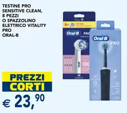 Esselunga Testine pro sensitive clean o spazzolino elettrico vitality pro oral-b offerta