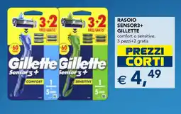 Esselunga Rasoio Sensor3+ Gillette offerta