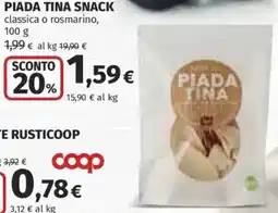 Ipercoop Piada tina snack classica o rosmarino offerta