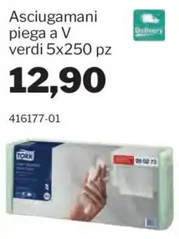 GrosMarket Asciugamani piega a V verdi offerta