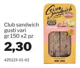 GrosMarket Beretta Club sandwich offerta
