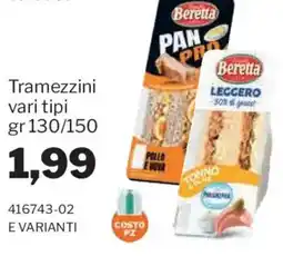 GrosMarket Tramezzini Beretta offerta