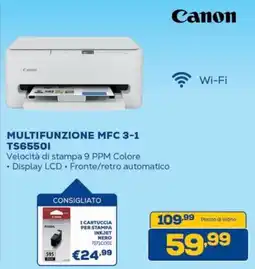 Euronics Bruno Canon Multifunzione MFC 3-1 TS6550I offerta