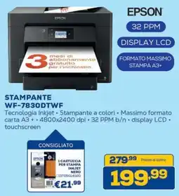 Euronics Bruno Epson stampante WF-7830DTWF offerta