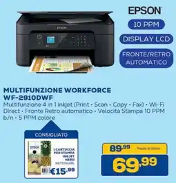 Euronics Bruno Epson Multifunzione Workforce WF-2910DWF offerta