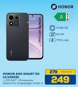 Euronics Bruno Honor 600 Smart 5G offerta