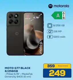 Euronics Bruno Moto G77 Black offerta