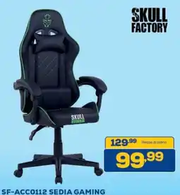 Euronics Bruno Skull Factory sedia gaming offerta