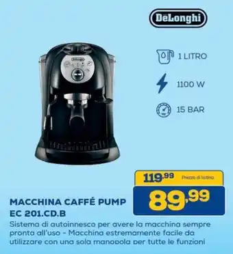 DeLonghi macchina caffé pump EC 201.CD.B