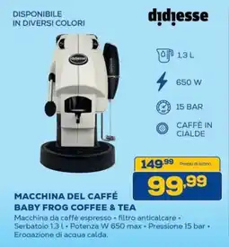 Euronics Bruno Macchina del caffè Baby Frog Coffee & Tea didiese offerta