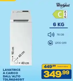 Euronics Bruno Lavatrice a carico dall'alto Whirlpool offerta