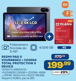 Euronics Bruno Redmi Pad 2 offerta