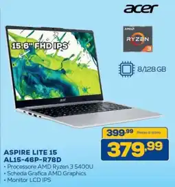 Euronics Bruno Acer Aspire Lite 15 offerta