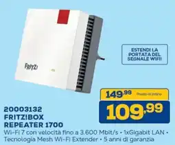 Euronics Bruno Fritz!Box Repeater 1700 offerta