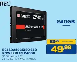 Euronics Bruno EMTEC SSD POWER PLUS 240GB offerta