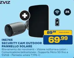 Euronics Bruno ZVIZ security cam outdoor pannello solare offerta