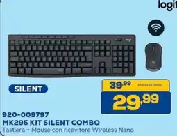 Euronics Bruno Logitech MK295 Kit Silent Combo offerta