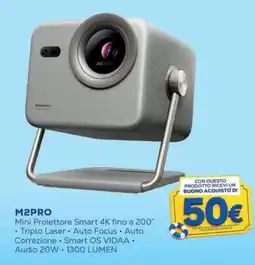 Euronics Bruno M2PRO Mini Proiettore Smart 4K offerta