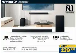 Euronics Bruno Soundbar HW-B650F offerta