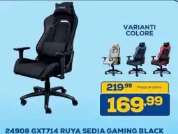 Euronics Bruno Ruya sedia gaming black offerta
