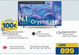 Euronics Bruno Samsung Crystal UHD offerta