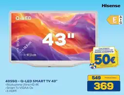 Euronics Bruno Hisense 43S5Q - Q-LED SMART TV 43" offerta