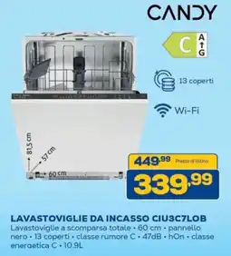 Euronics Bruno Candy lavastoviglie da incasso offerta