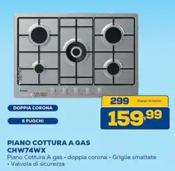 Euronics Bruno Piano cottura a gas CHW74WX offerta