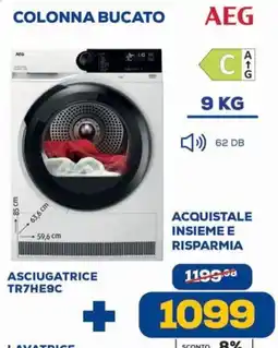 Euronics Bruno AEG colonna bucato offerta