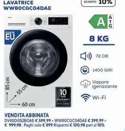Euronics Bruno Lavatrice WW80CGC04DAE offerta
