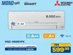 Euronics Bruno Mitsubishi Electric MONO split Linea SMART offerta