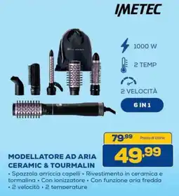 Euronics Bruno Imetec modellatore ad aria ceramic & tourmalin offerta
