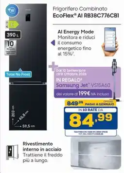 Euronics Bruno Frigorifero Combinato EcoFlex® AI offerta