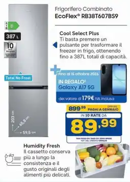 Euronics Bruno Frigorifero Combinato EcoFlex® RB38T607BS9 offerta