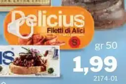 GrosMarket Delicius Filetti di Alici offerta