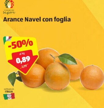 ALDI Arance Navel con foglia offerta
