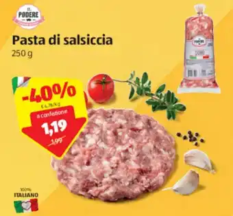 ALDI Il Podere Pasta di salsiccia 250g offerta