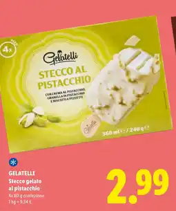 Lidl Gelatelli Stecco gelato al pistacchio offerta