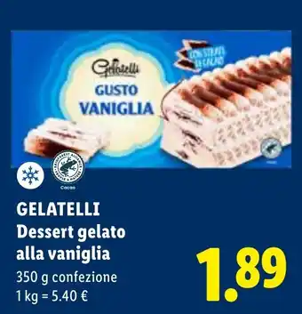 Lidl Gelatelli Dessert gelato alla vaniglia offerta