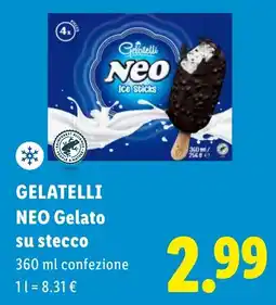 Lidl Gelatelli NEO Gelato su stecco offerta
