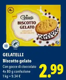 Lidl Gelatelli Biscotto gelato offerta