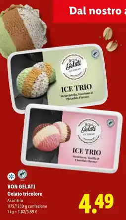 Lidl BON GELATI Gelato tricolore offerta