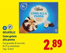 Lidl Gelatelli Cono gelato alla panna offerta