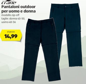 Crane Pantaloni outdoor per uomo e donna