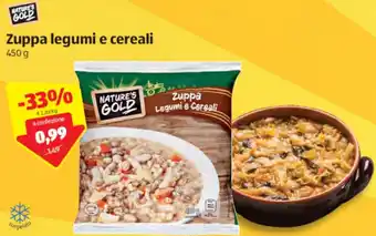 ALDI Nature's Gold Zuppa legumi e cereali 450g offerta