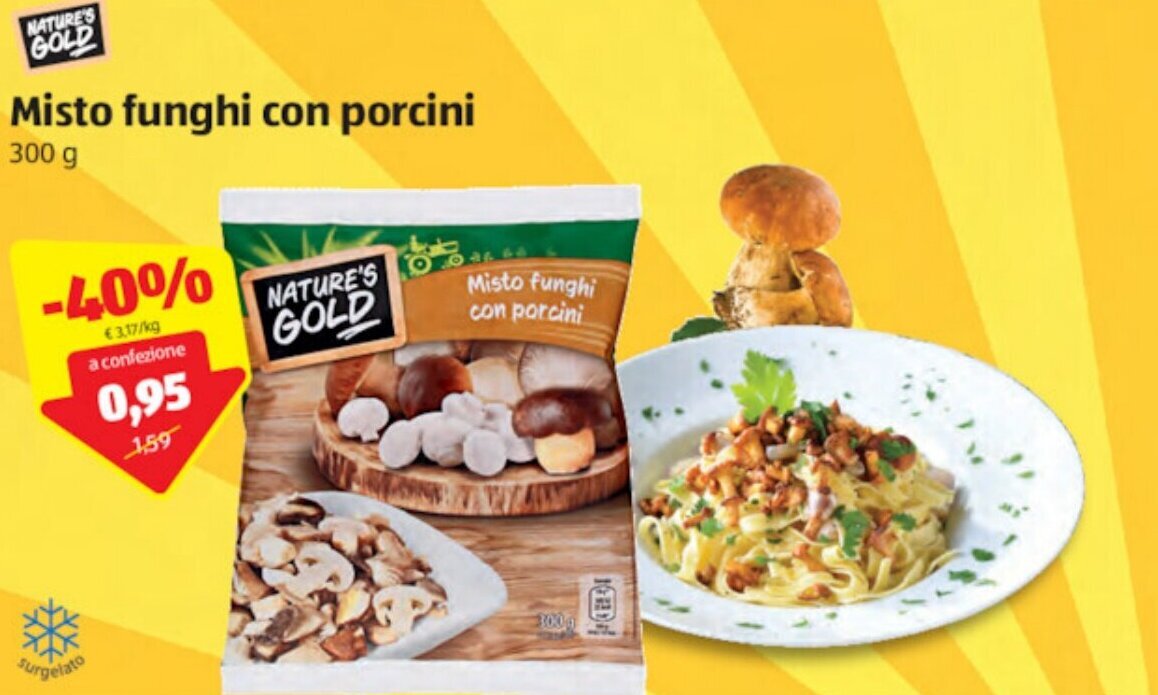 Nature's Gold Misto funghi con porcini 300g offerta di ALDI