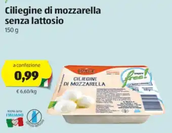 Ciliegine di mozzarella senza lattosio 150g