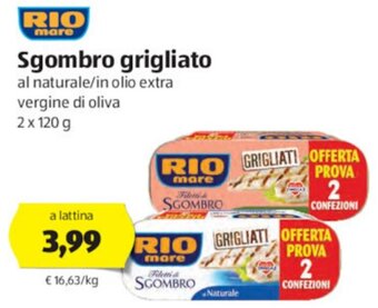 ALDI Rio Mare Sgombro grigliato 2 x 120g offerta