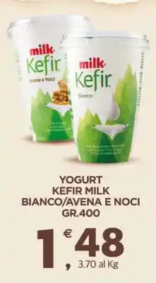 Eurospar YOGURT KEFIR MILK BIANCO/AVENA E NOCI GR.400 offerta