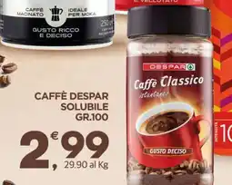 Eurospar CAFFÈ DESPAR SOLUBILE GR.100 offerta